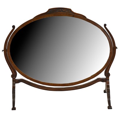 Lot 322 - Late Victorian mahogany framed toilet mirror