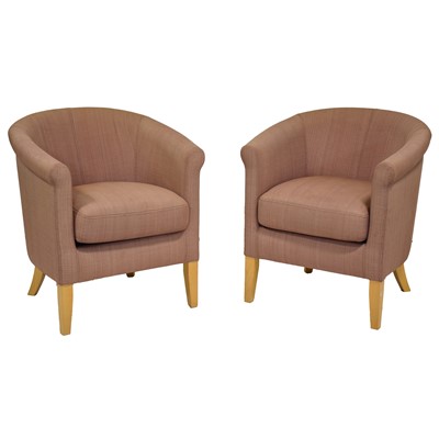 Lot 365 - Pair of modern tub chairs