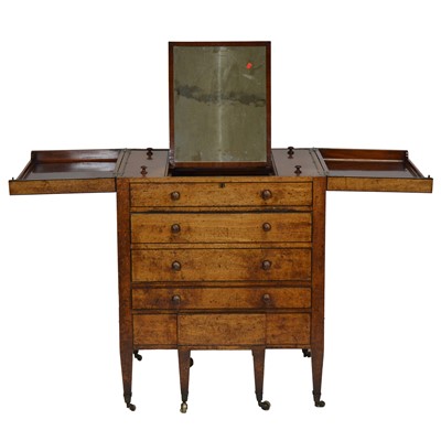 Lot 368 - George III mahogany gentleman's dressing table