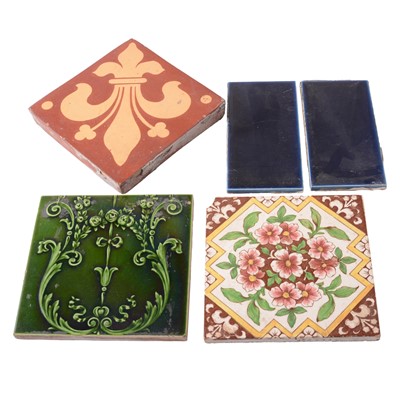 Lot 84 - Small quantity of Victorian pottery tiles