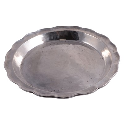 Lot 227 - White metal charger.