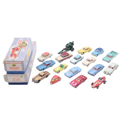 Lot 103 - Quantity of mostly loose diecast vehicles - Dinky, and Corgi; and a small quantity of HO railway