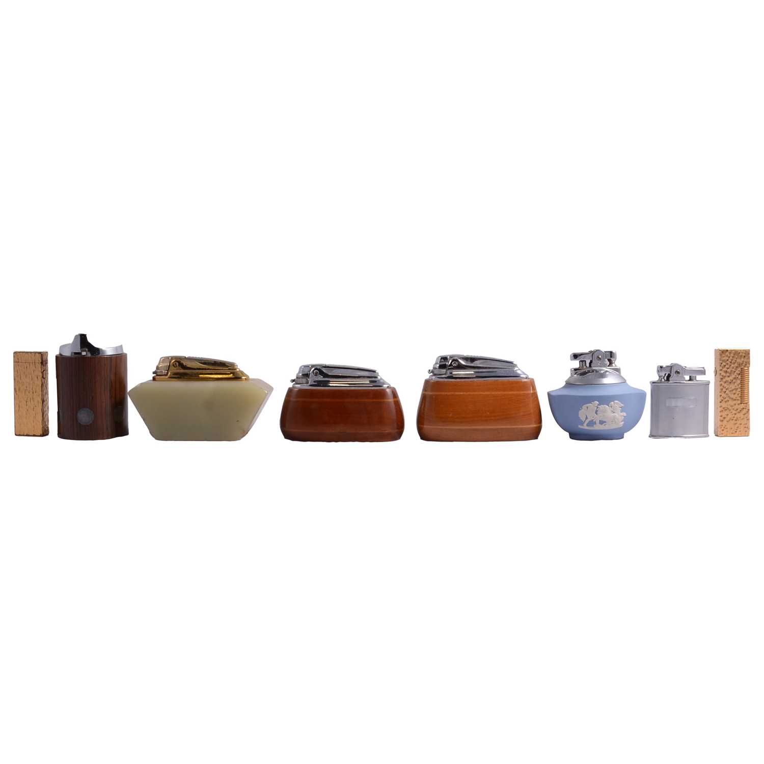 Lot 161 - Five table lighters and three pocket