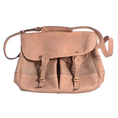 Lot 508 - Tusting - a large beige leather satchel-style bag.
