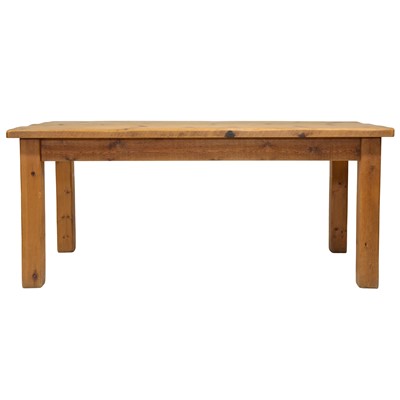 Lot 478 - Pine kitchen table and two pine benches
