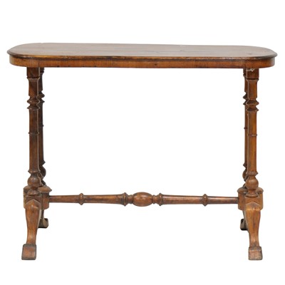 Lot 358 - Victorian walnut stretcher table