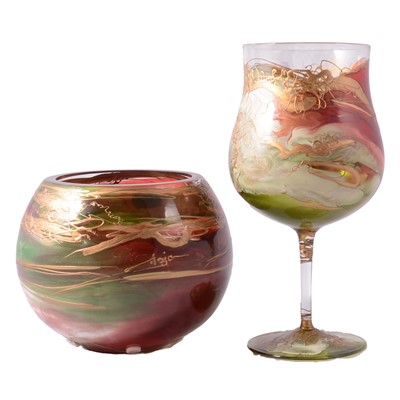 Lot 45 - Adagio, three pieces of art glass