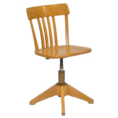 Lot 55 - Beechwood office chair, mid-century