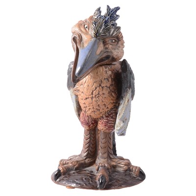 Lot 10 - Andrew Hull Burslem Pottery grotesque bird jar