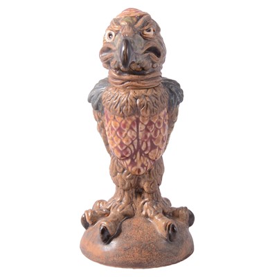 Lot 12 - Andrew Hull Stoneware grotesque bird jar