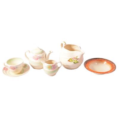Lot 46 - Clarice Cliff part teaset, other Clarice Cliff pottery