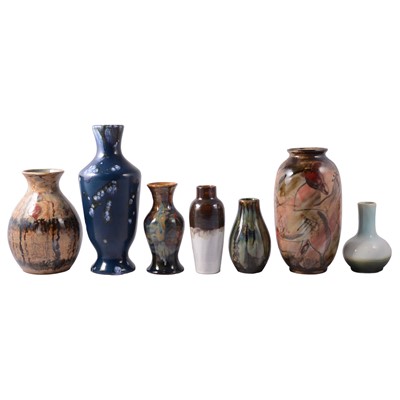 Lot 61 - Eight Cobridge Stoneware vases