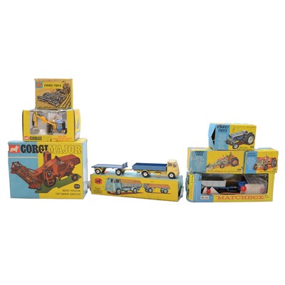 Lot 101 - Corgi, nine die-cast farming vehicles