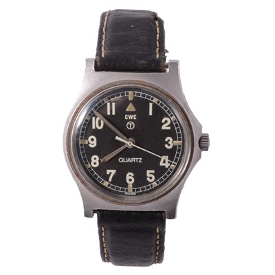 Lot 397 - CWC - a gentleman's vintage military issue quartz wristwatch.