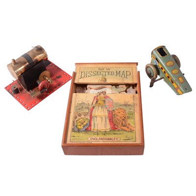 Lot 153 - W Peacock wooden Dissected Map of England & Wales, etc.