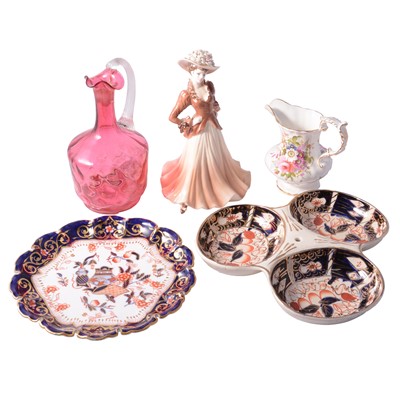 Lot 97 - Collection of mixed ceramics and cranberry glass