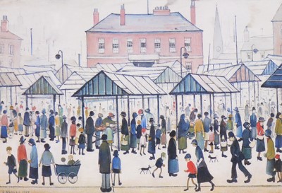 Lot 267 - Five modern Lowry prints and others