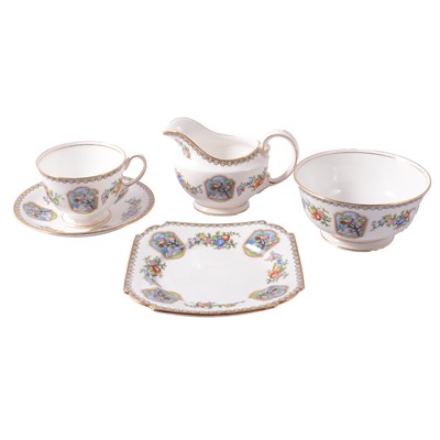 Lot 38 - Aynsley bone china tea set, Edena pattern