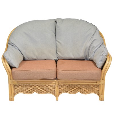 Lot 364 - Modern five-piece cane conservatory suite