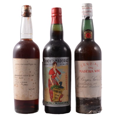 Lot 259 - Three vintage bottles of Madeira