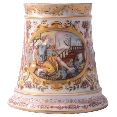 Lot 19 - Naples porcelain tankard