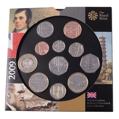 Lot 282 - The 2009 United Kingdom Brilliant Uncirculated Coin Collection.