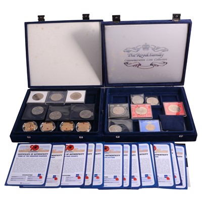 Lot 213 - Westminster Mint - 90 Years of the Royal British Legion set of £5 coins, and other coins.