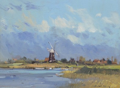 Lot 334 - Robert King, Windmill in Suffolk