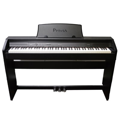 Lot 488 - Casio Privia electric piano and mahogany piano stool