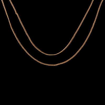 Lot 301 - A fine yellow metal guard chain.