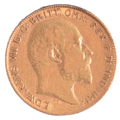 Lot 290 - A Gold Half Sovereign Coin, Edward VII 1908.