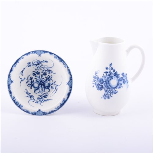Lot 5 - First Period Worcester porcelain blue and...