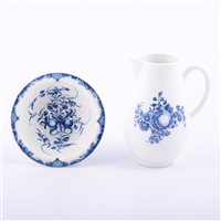 Lot 5 - First Period Worcester porcelain blue and...