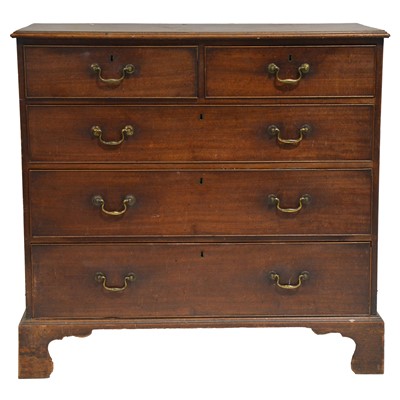 Lot 403 - George III mahogany chest of drawers