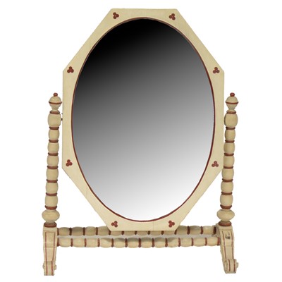 Lot 477 - Victorian painted toilet mirror