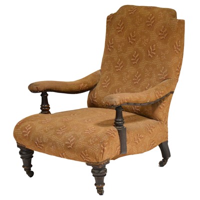 Lot 426 - Victorian easychair with turned legs
