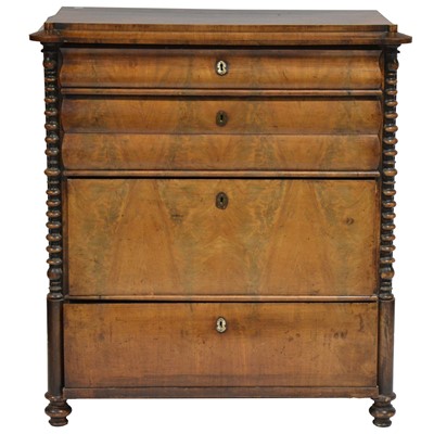 Lot 473 - 19th Century French mahogany chest of drawers