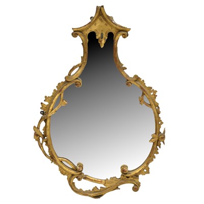 Lot 400 - Gilt framed wall mirror, with another small oval gilt framed mirror