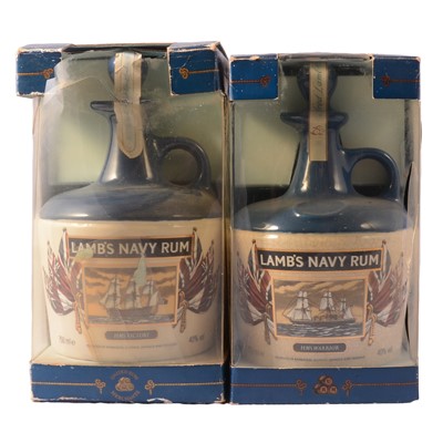 Lot 274 - Lamb's Navy Rum - HMS Victory and HMS Warrior - two flagons