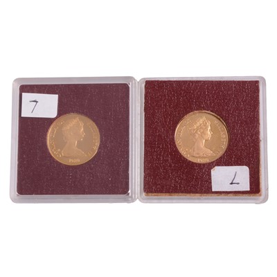 Lot 280 - Two Cayman Islands Gold $50 Coins.