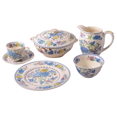 Lot 118 - Mason's earthenware Regency pattern dinner service and plated ware