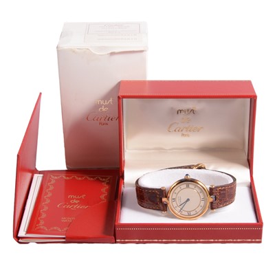 Lot 345 - Must de Cartier - a quartz unisex wristwatch.