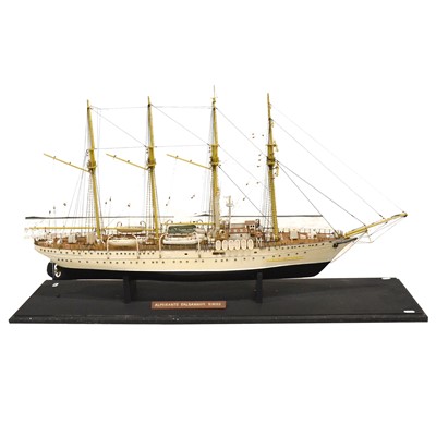 Lot 483 - Scale model 4-mast ship, Almirante Saldanham