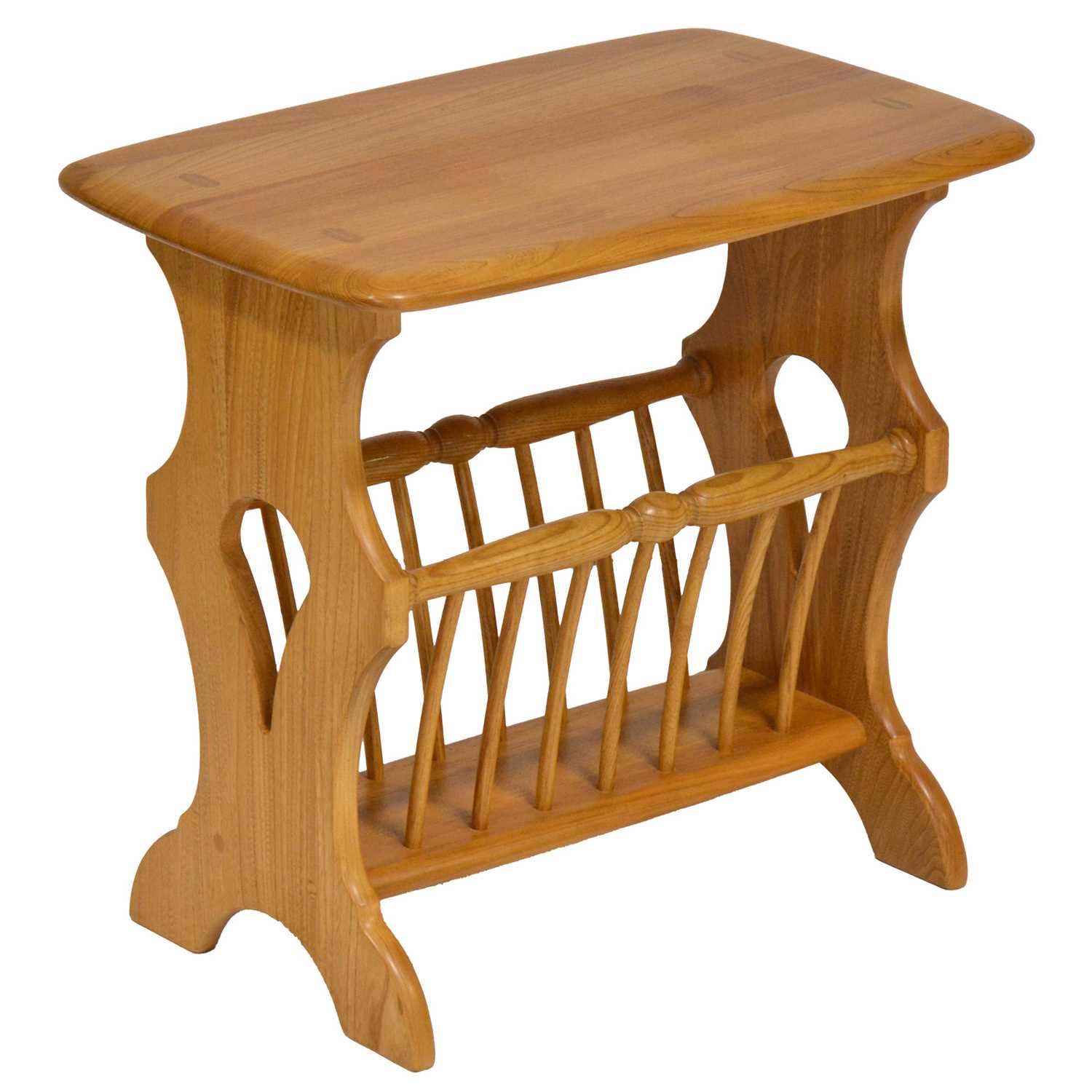 Lot 374 - Ercol beech and elm magazine table,
