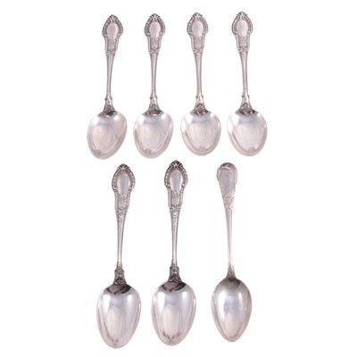 Lot 204 - Set of six American sterling silver tablespoons