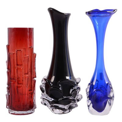 Lot 12 - Borgstrom for Aseda Glass, an art glass vase, and two other pieces of Swedish glass