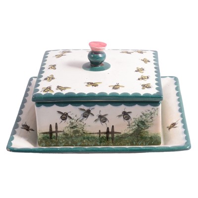 Lot 2 - Wemyss Pottery covered honey box with drop tray