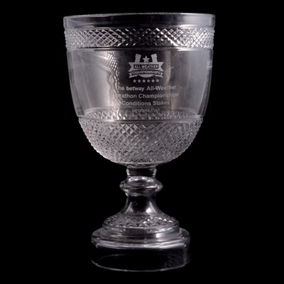 Lot 23 - Large lead crystal Trophy Cup, The Betway All-weather Marathon Championships