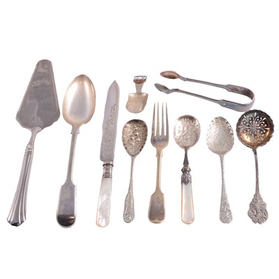 Lot 168 - Small quantity of plated flatware