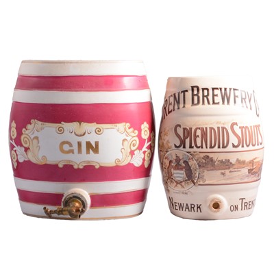 Lot 76 - Collection of Staffordshire pottery Spirit Barrels